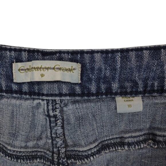 Coldwater Creek Women's 18 High Waist Tapered Stretch Denim Jeans 38x30 Natural - Picture 2 of 6